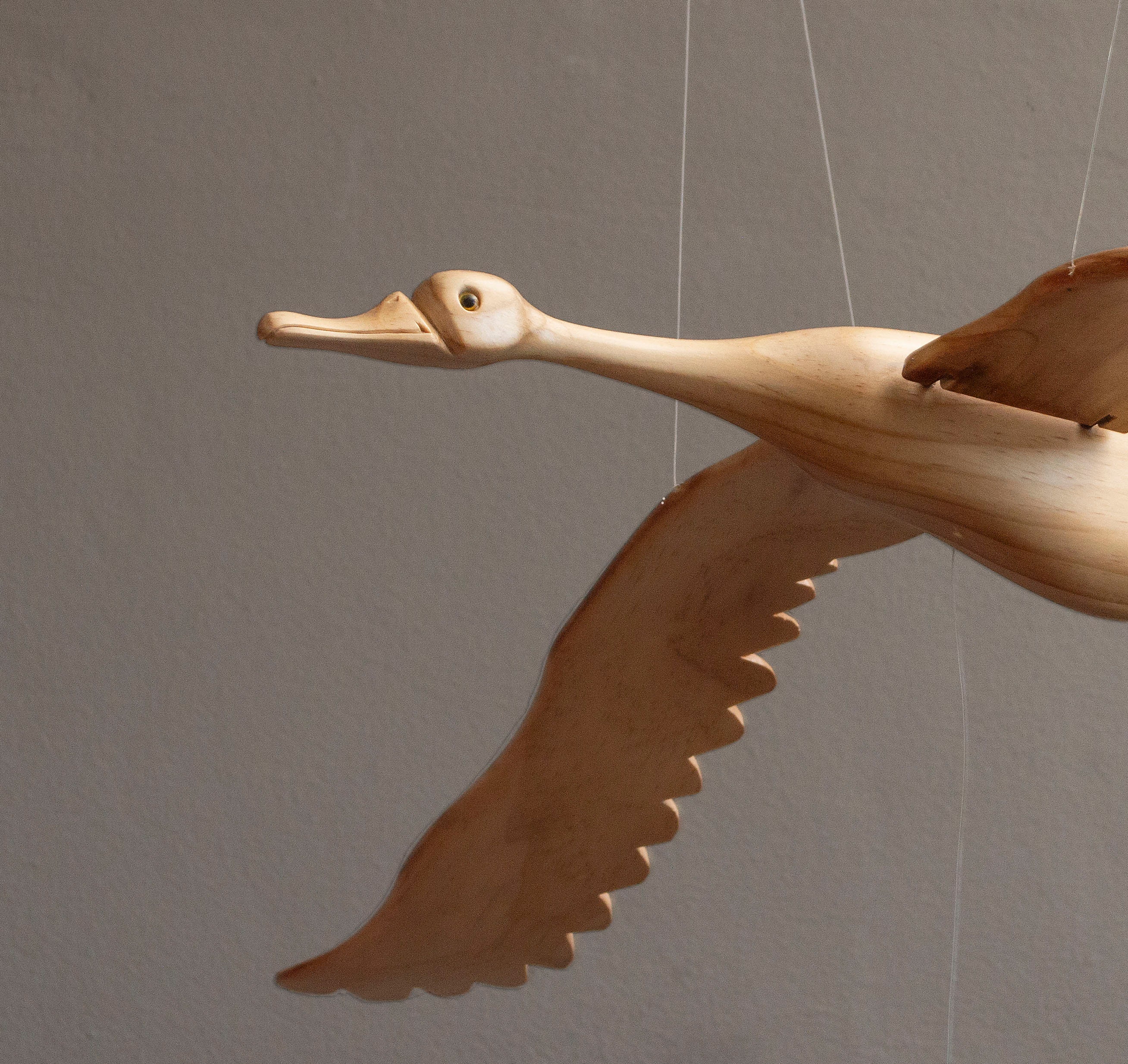 Goose Wooden Mobile Birds 5th Anniversary Gift Cabin Decor Family Gift Home Decor Mobile Scandinavian Mobile Woodland Nursery art Bird Lover