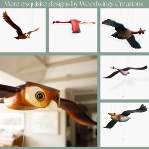 Toucan Bird Mobile Art Exotic Bird Wooden Flying Bird Mobile Toucan Mobile Patio Mobile Decor Mobile Bird Toucan Bird image 8