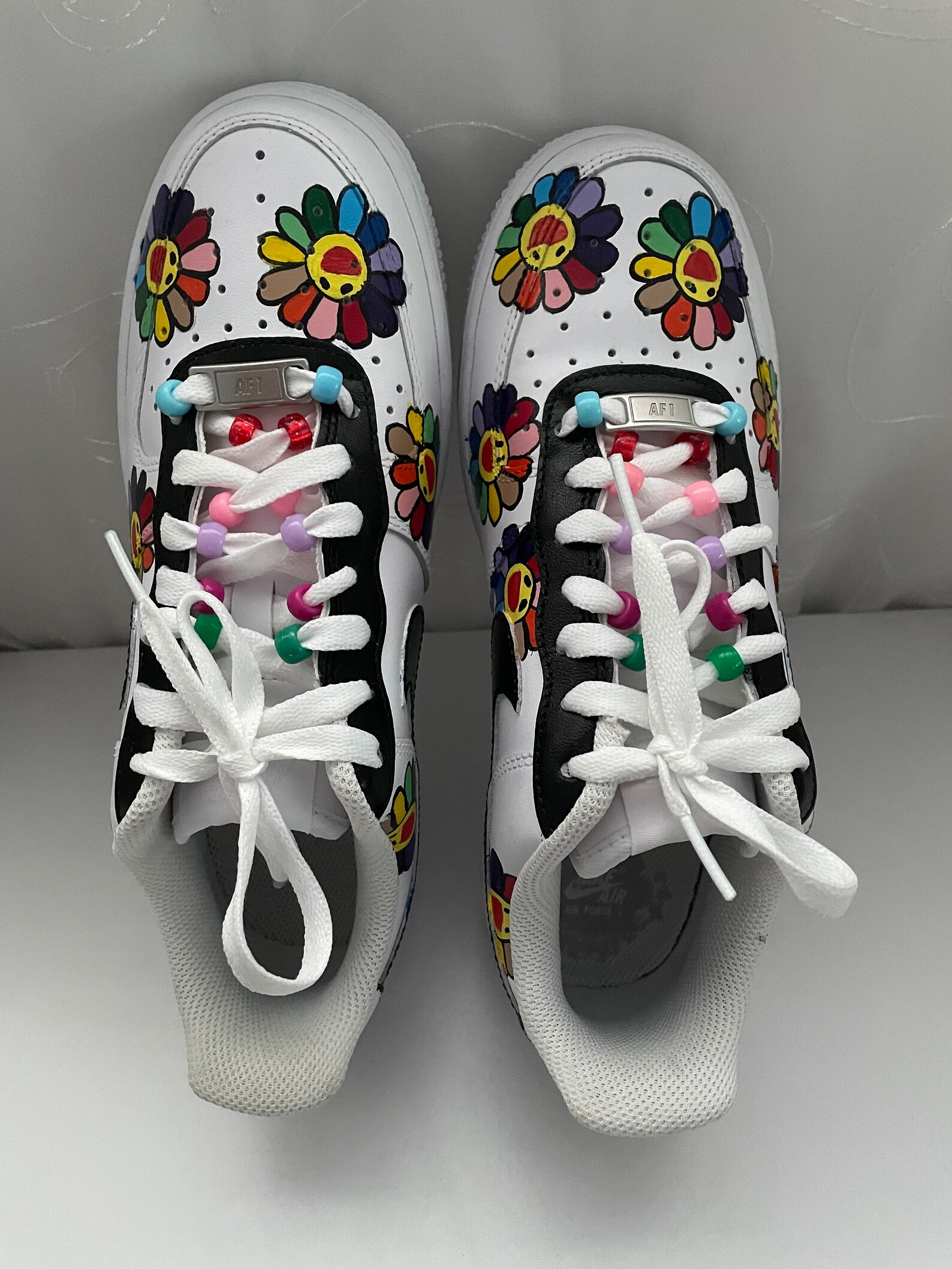 air force 1s with flowers