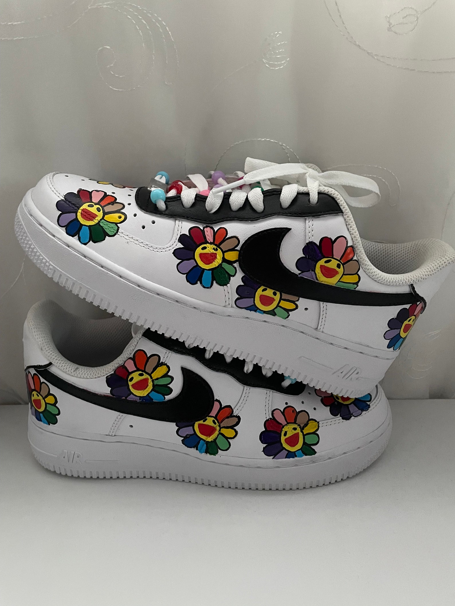 nike air force one with flowers