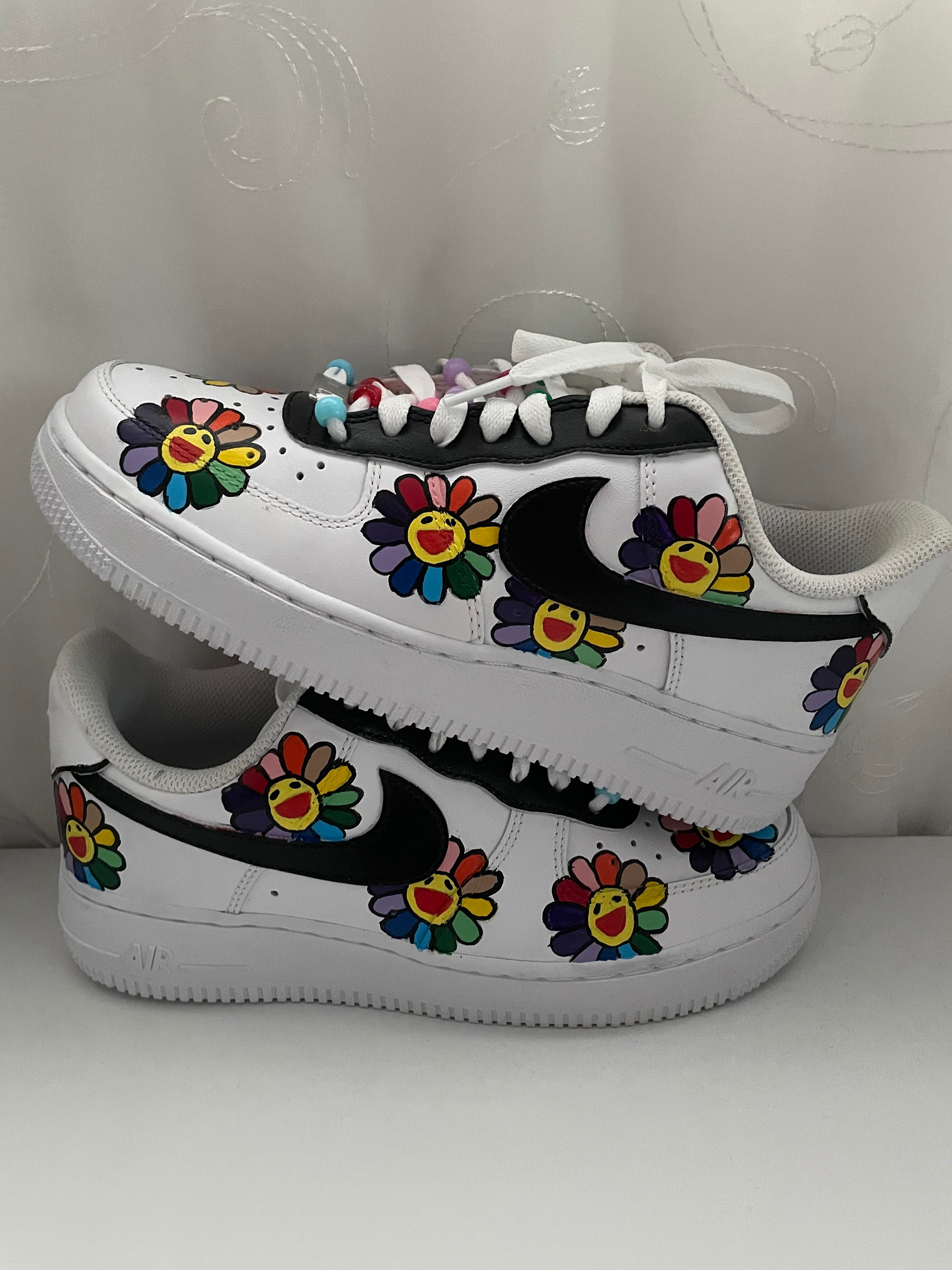 Takashi Murakami Nike Air Force 1 Flower Power Customs Paris Fashion Week