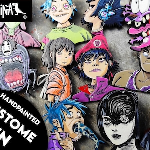 Custome pin, hand painted, Personalized pin, pin, anime pin, cartoon pin, gorillaz, nickelodeon, ghibli, Pink Floyd, pets, rock, pop culture
