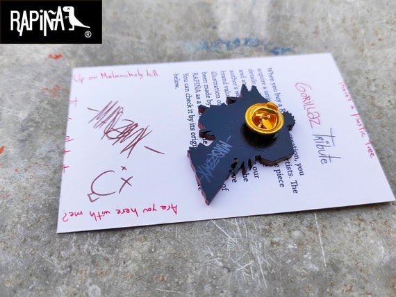 Gorillaz, Pin, Hand Painted, by Mexican Artists, Hand Painted Pin