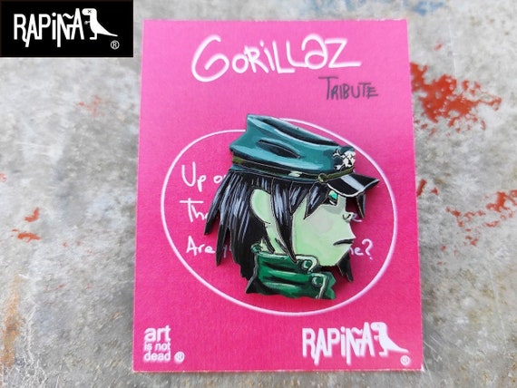 Gorillaz, Pin, Hand Painted, Hand Painted Pin, Noodle, Rock
