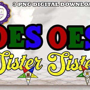 Order of Eastern Star OES Sister | Sisterhood Clipart | 2 Digital Downloads