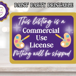Commercial Use License | DIY Paint Printable | Canvas | Paint & Sip | Pre-Drawn