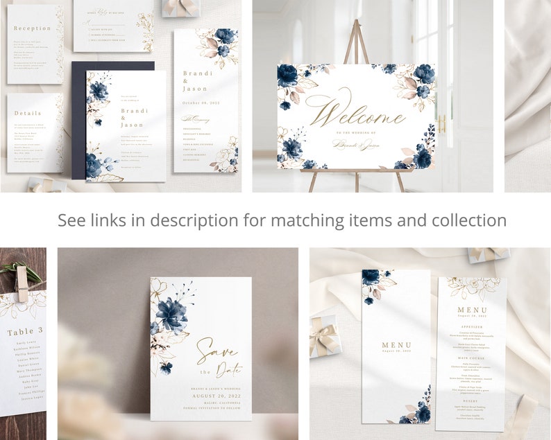 Head Table Seating Chart Template 4x9 Gold Rose Etsy