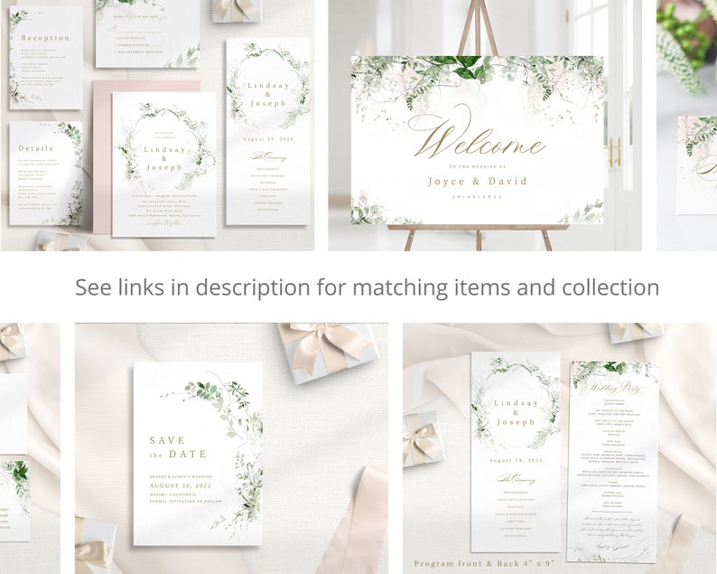 Head Table Seating Chart Template 4x9, Rustic Greenery, Instant Edit