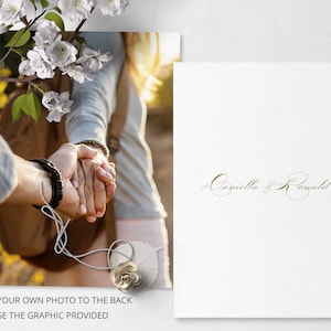 Calligraphy Wedding Invitation Suite Template For in Classic Style, Digital Download S006B image 5