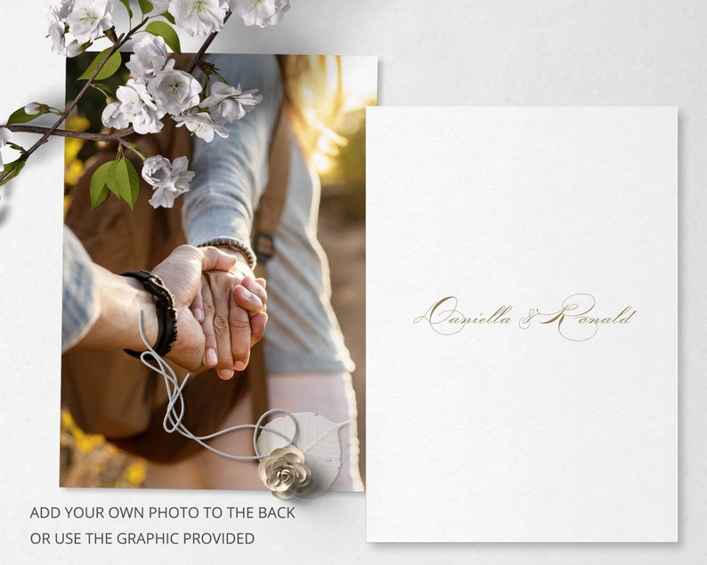 Calligraphy Wedding Invitation Suite Template For in Classic Style, Digital Download S006B image 5