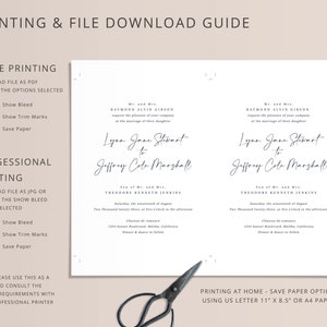 Script Wedding Invitation Suite Template, Instant Edit and Download S005B image 6
