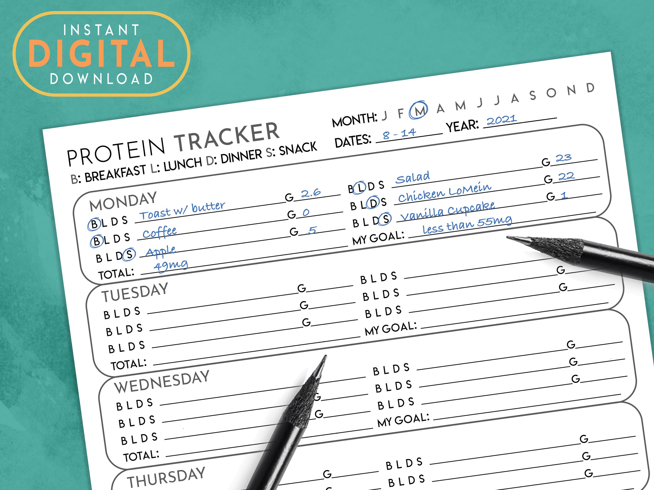 Plant Based Protein Grocery List Weekly Tracker Low Protein Diet ...