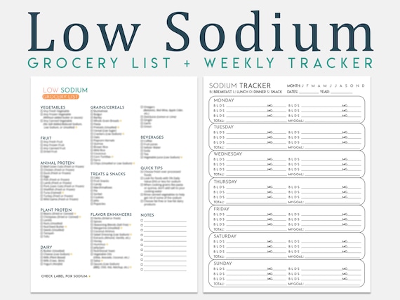 high sodium foods chart