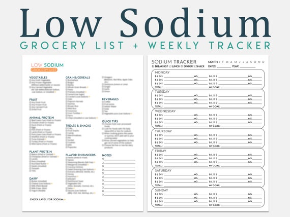 high sodium foods chart