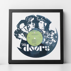 The Doors 1 - Rock Music Band - Carved Vinyl Record Art | Wall Art | Room Decor | Office Decor | Music Gifts for any Occasion |