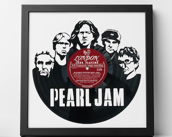 Pearl Jam - Carved Vinyl Record Art | Wall Art | Room Decor | Office Decor | Music Gifts for any Occasion |