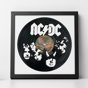 The AC/DC 2 - Carved Vinyl Record Art | Wall Art | Room Decor | Office Decor | Music Gifts for any Occasion |