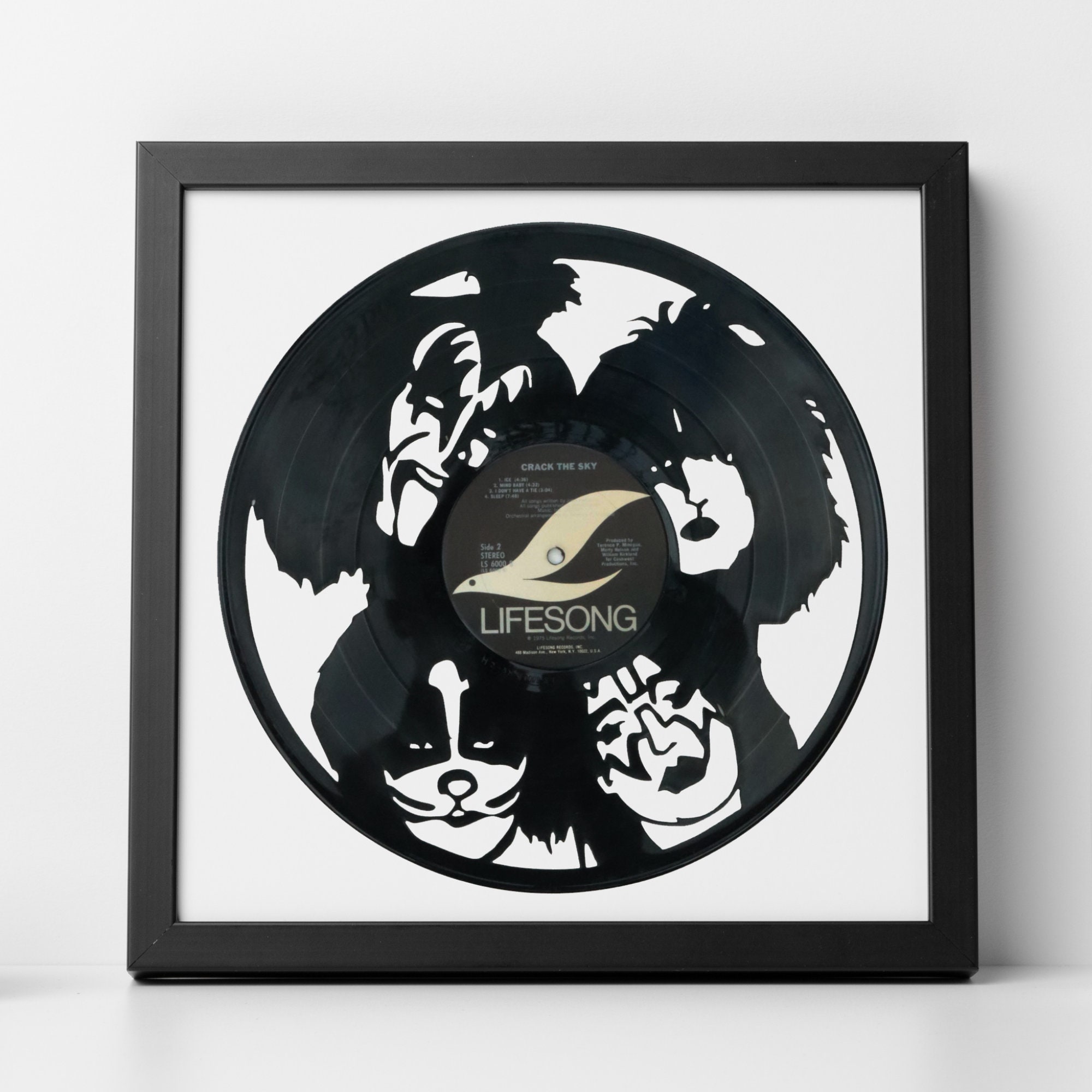 Kiss Rock Band 2 - Carved Vinyl Record Art | Wall Art | Room Decor | Office Decor | Music Gifts for any Occasion |