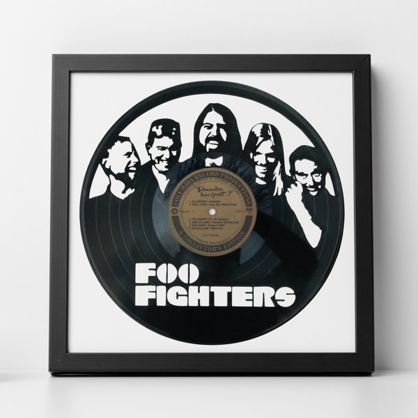 Foo Fighters - Carved Vinyl Record Art | Wall Art | Room Decor | Office Decor | Music Gifts for any Occasion |