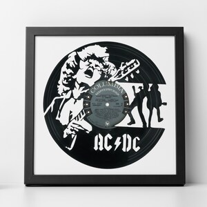 The AC/DC 2 - Carved Vinyl Record Art | Wall Art | Room Decor | Office Decor | Music Gifts for any Occasion |