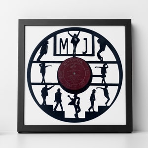 Michael Jackson - 10 Signature Dance Moves - Carved Vinyl Record Art | Wall Art | Room Decor | Office Decor | Music Gifts for any Occasion |