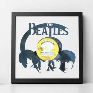 The Beatles 7 - Carved Vinyl Record Art | Wall Art | Room Decor | Office Decor | Music Gifts for any Occasion |
