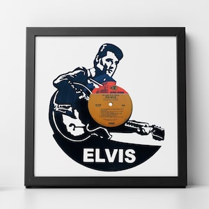 Elvis Presley 1 - Carved Vinyl Record Art | Wall Art | Room Decor | Office Decor | Music Gifts for any Occasion |
