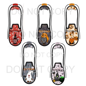 5 Pack Halloween Gnome Sneaker Shoe, No Show Socks, PNG JPG Sublimation Files