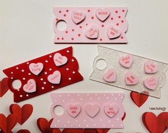 Valentine Candy Tumbler Topper SVG: Laser Cut File (Digital Download)