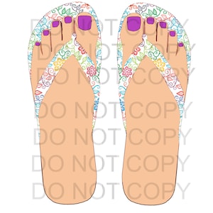 Flip-Flop Paisley, No Show Socks, PNG JPG Sublimation Files