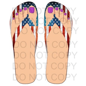 Flip-Flop USA, No Show Socks, PNG JPG Sublimation Files