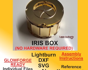 Iris Box: no requiere hardware: archivo de corte y grabado láser, descarga instantánea