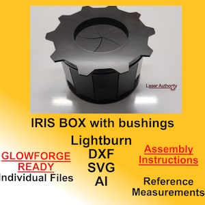 Iris Box - Nessun hardware richiesto - File di incisione e taglio laser, download immediato