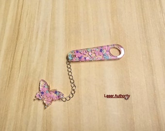 Tumbler Charm Holder SVG Cut File: Butterfly Charm Laser Engraving (Digital Download)