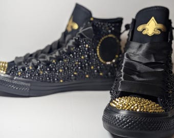 Custom- NFL Team Of Your Choice- BLING High-Top Converse