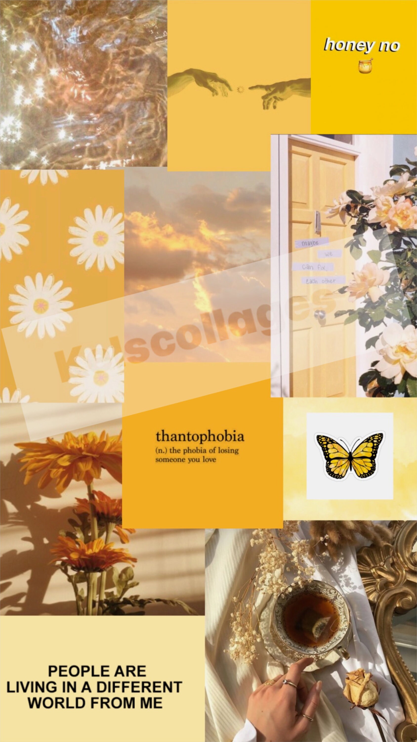 Downloadable cute iphone wallpaper or wall decor collage | Etsy