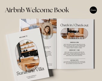 Airbnb Welcome Book Canva Template: Vacation Rental Guest Book