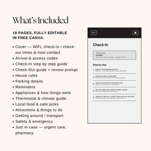 Mobile Airbnb Welcome Book Template – Canva Guest Guide (Digital Download) image 2