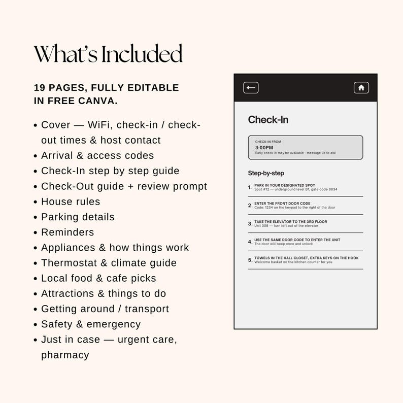 Mobile Airbnb Welcome Book Template – Canva Guest Guide (Digital Download) image 2