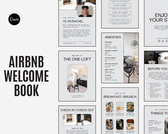 Airbnb Welcome Book Template: Editable Canva Design (Digital Download)