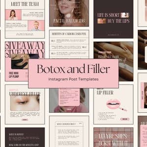 Botox and filler instagram template nurse injector canva template medspa social media template skincare template