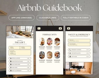 Luxury Airbnb Welcome Book Template, Elegant Canva Guidebook, High-End Vacation Rental Guest Book, Premium Host Welcome Guide