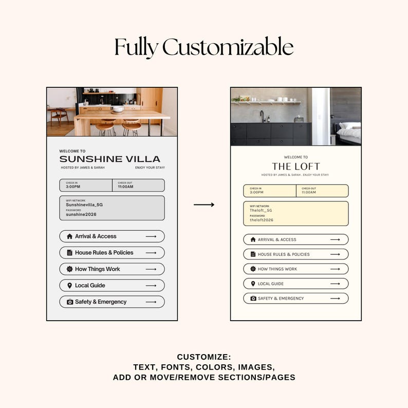 Mobile Airbnb Welcome Book Template – Canva Guest Guide (Digital Download) image 5