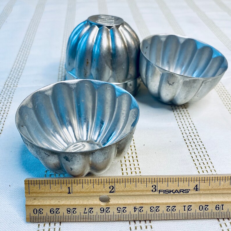 Set of 5 Vintage Metal Jello Molds Aluminum Jello Molds Etsy