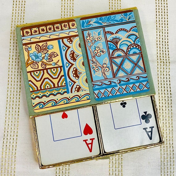 rare congress playing cards Vintage Congress Cel-U-Tone Playing Cards, 2 Decks with Case