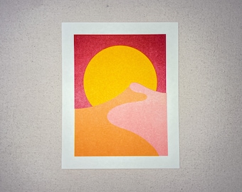 Another Desert Scene  – Risograph Art Print