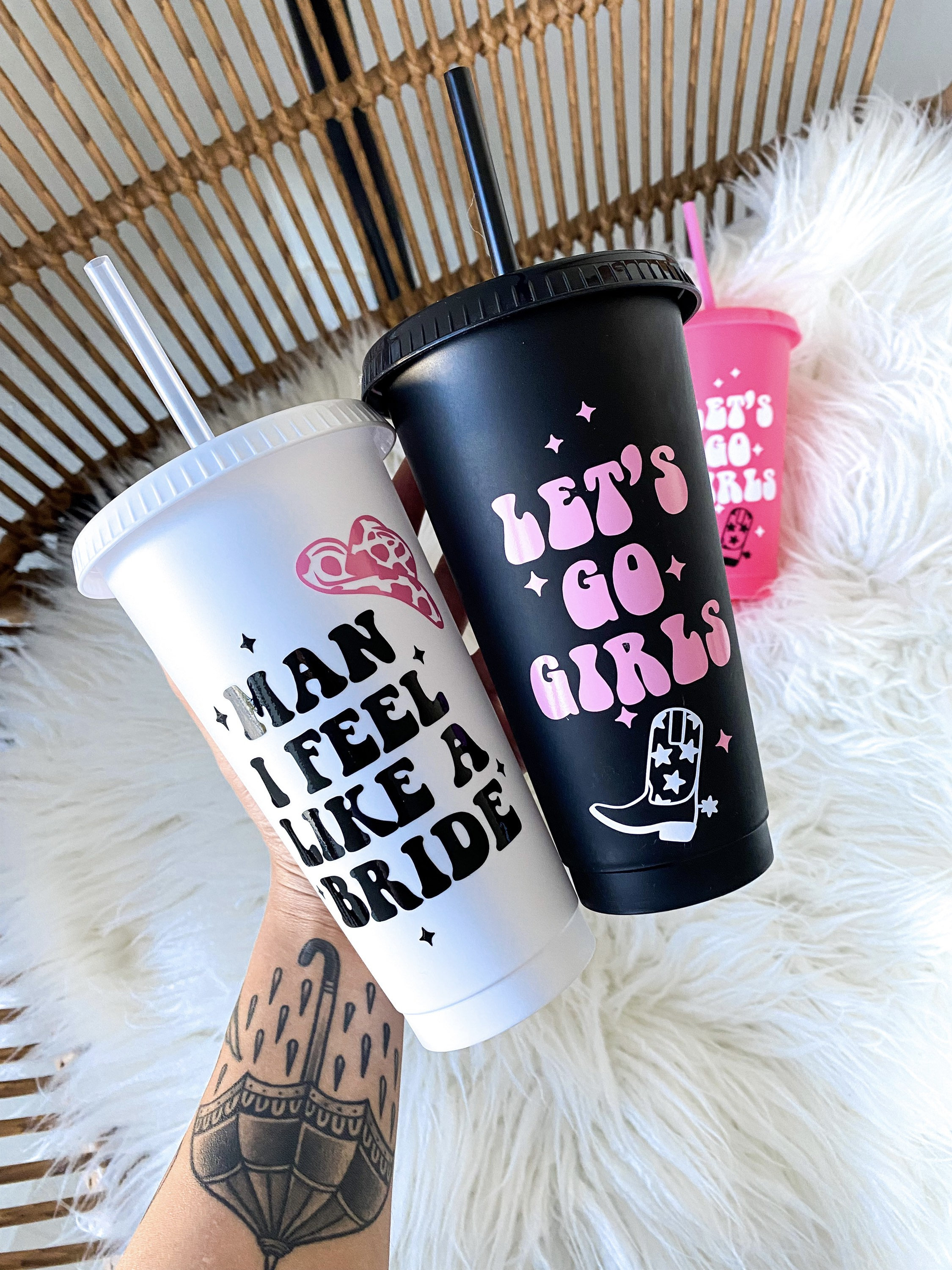 Let's Go Girls Wine Tumbler, Design: SHANIA - Everything Etched