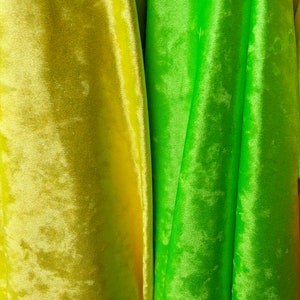 New! Neon velvet fabric black light reactive, 4 way stretch fabric sold by the yard 4 colors available