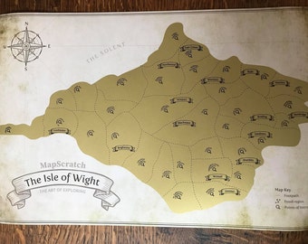 Isle of Wight Scratch Map