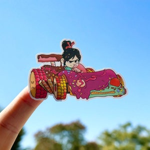 Vanellope Von Schweetz Sticker: Wreck-It Ralph Candy Car - Waterproof